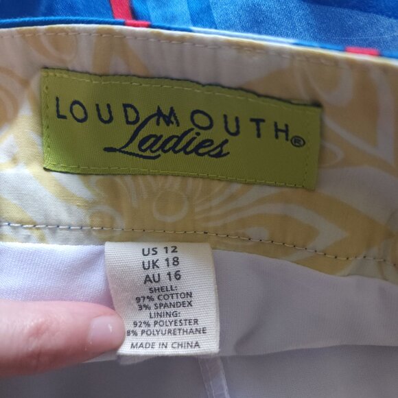 Loudmouth Blue Geometric Golf Mini Skort - Picture 5 of 5